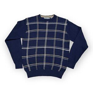 Oscar De La Renta Luxury Designer Knit Mens Sweater - Mens Large